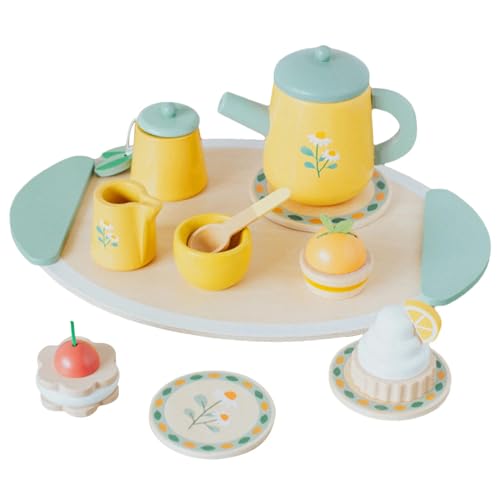 Teeservice für – Teespiel-Set mit Spielnahrung und Küchenzubehör – Holz-Küchen-Sets – Teespielzeug-Set – lustiges Simulationsspiel Teeservice für – Teespiel-Set mit Spielnahrung und Küchenzubehör – Holz-Küchen-Sets – Teespielzeug-Set – lustiges Simulationsspiel von Générique