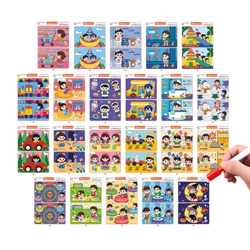 Toddler Matching Game, Find Difference Cards, 8,27 x 5,83 Zoll Bildung Fault-Finding, kognitive Skill Builder, Visual Learning Tool for Preschool and Early Childhood Development Toddler Matching Game, Find Difference Cards, 8,27 x 5,83 Zoll Bildung Fault-Finding, kognitive Skill Builder, Visual Learning Tool for Preschool and Early Childhood Development von Générique