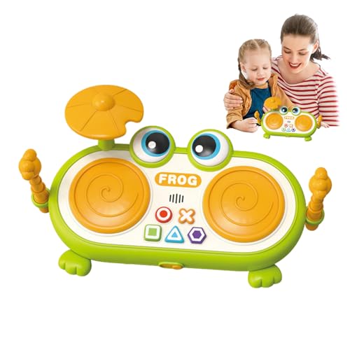Toddler Music Toys, Toddler Drum Set, Percussion Plaything with Light, Frog Design Fun Home Play Activities, Educational Musical Toy for Kids, Early Development Learning von Générique