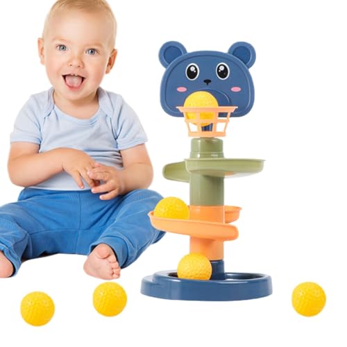 Tower Ball Drop – Kugelrampe, drehbares Stapelspiel | Aktivitätspädagogisches Spielzeug, Werfen und Rollen von Bällen, sensorische Stimulation für Kleinkinder, Lernspielzeug und Feinmotorik Tower Ball Drop – Kugelrampe, drehbares Stapelspiel | Aktivitätspädagogisches Spielzeug, Werfen und Rollen von Bällen, sensorische Stimulation für Kleinkinder, Lernspielzeug und Feinmotorik von Générique