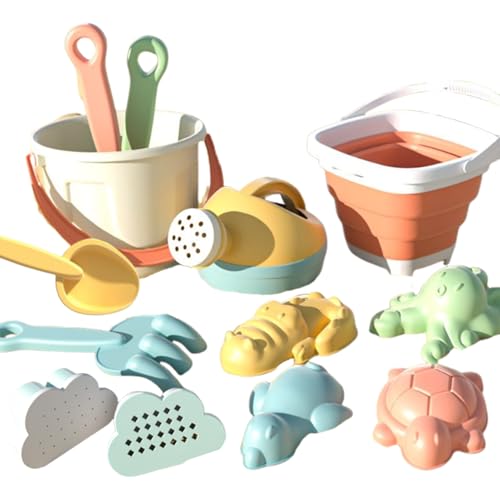 Toys Sand Toys – Interactive Beach Play Set, tragbares Spielzubehör | Bunter Eimer mit Schaufeln für Spaß im Freien, Camping, Rasen-Aktivitäten, Poolzeit von Générique