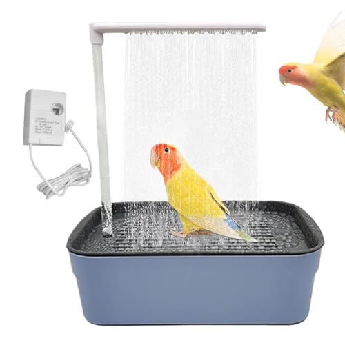 Tragbare automatische Papageienbadewanne – Papageienhaus-Badespfanne | Selbstzirkulierendes Wasserbad | Automatische Vogelwanne mit fließendem Wasser – lustige Badebox und s Tragbare automatische Papageienbadewanne – Papageienhaus-Badespfanne | Selbstzirkulierendes Wasserbad | Automatische Vogelwanne mit fließendem Wasser – lustige Badebox und s von Générique