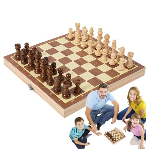 Tragbares Schachspiel, faltbares Schachspiel, kompaktes Schachbrett, Schachbrett mit integrierter Aufbewahrung, 9,45 x 9,45 Zoll für Erwachsene, und Mädchen, Geburtstagsgeschenk Tragbares Schachspiel, faltbares Schachspiel, kompaktes Schachbrett, Schachbrett mit integrierter Aufbewahrung, 9,45 x 9,45 Zoll für Erwachsene, und Mädchen, Geburtstagsgeschenk von Générique