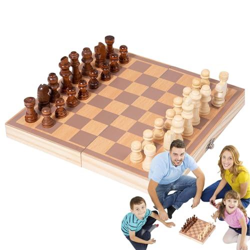 Tragbares Schachspiel, faltbares Schachspiel, kompaktes Schachbrett, Schachbrett mit integrierter Aufbewahrung, 9,45 x 9,45 Zoll für Erwachsene, und Mädchen, Geburtstagsgeschenk Tragbares Schachspiel, faltbares Schachspiel, kompaktes Schachbrett, Schachbrett mit integrierter Aufbewahrung, 9,45 x 9,45 Zoll für Erwachsene, und Mädchen, Geburtstagsgeschenk von Générique