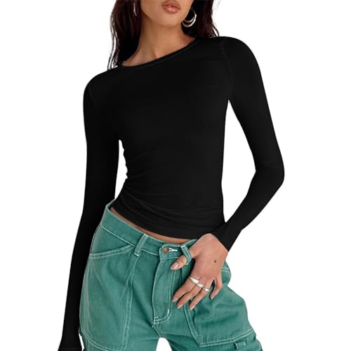 Trainingshemden mit langen Ärmeln, Langarmshirt | Damen-T-Shirts, Langarmshirt für Damen, weich und atmungsaktiv, Oberteil für Familiengeburtstagsgeschenk, für Garn Trainingshemden mit langen Ärmeln, Langarmshirt | Damen-T-Shirts, Langarmshirt für Damen, weich und atmungsaktiv, Oberteil für Familiengeburtstagsgeschenk, für Garn von Générique