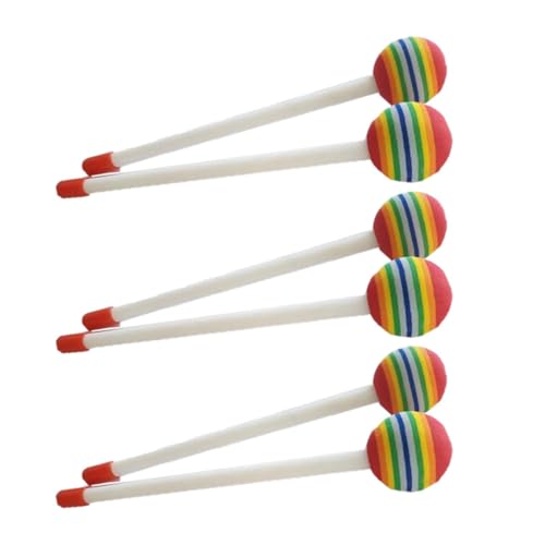 Trommelstick für – 6 Stück Lollipop Safe Mallet Percussion | Drumsticks Cool Soft Marimba Mallet Glockenspiel Sticks für Musiklehrer Trommelstick für – 6 Stück Lollipop Safe Mallet Percussion | Drumsticks Cool Soft Marimba Mallet Glockenspiel Sticks für Musiklehrer von Générique
