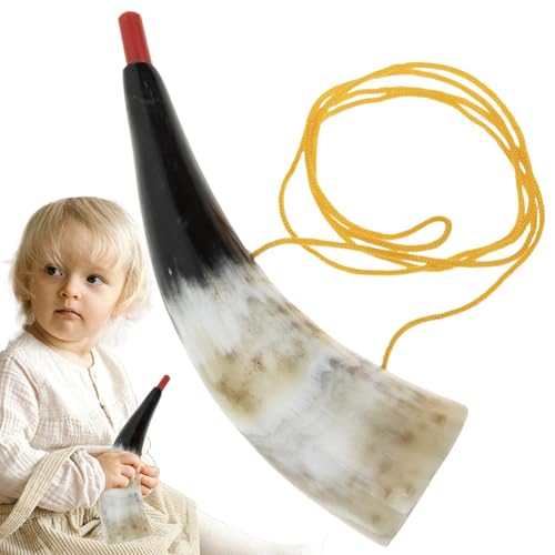 Trompete aus Stierhorn, tragbare Hupe für den Außenbereich | Trompete aus Horn für – Instrumentenspielzeug in kompakter Größe für Musikliebhaber, Künstler, Instrum-Lerner von Générique