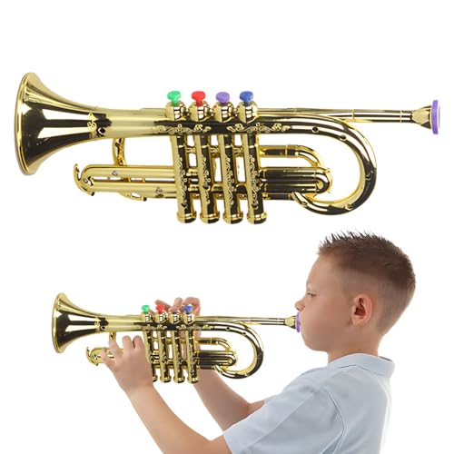 Trompetenspielzeug für – Musikspielzeug aus Messing und Kindergarten für | Spaß simuliert aus Messing, musikalische Bildung im Klassenzimmer, musikalisches Unterrichtswerkzeug für Anfänger Trompetenspielzeug für – Musikspielzeug aus Messing und Kindergarten für | Spaß simuliert aus Messing, musikalische Bildung im Klassenzimmer, musikalisches Unterrichtswerkzeug für Anfänger von Générique