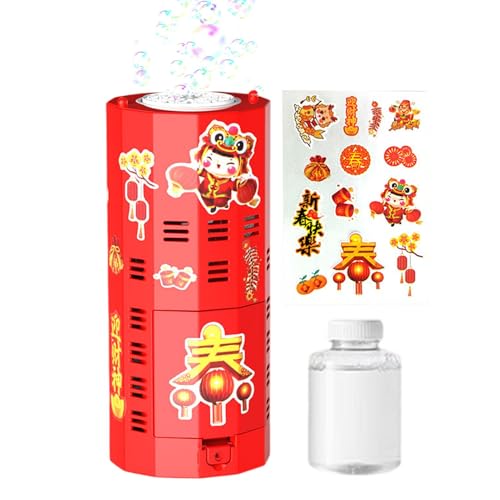 Urlaub Bubble Bläser, Chinesische Neujahrsblase Maschine, Automatischer Blasenbläser mit Sound und Licht, Neujahr 2025 Bubble Toy für Indoor Outdoor Spiele, Spielzeug Urlaub Bubble Bläser, Chinesische Neujahrsblase Maschine, Automatischer Blasenbläser mit Sound und Licht, Neujahr 2025 Bubble Toy für Indoor Outdoor Spiele, Spielzeug von Générique