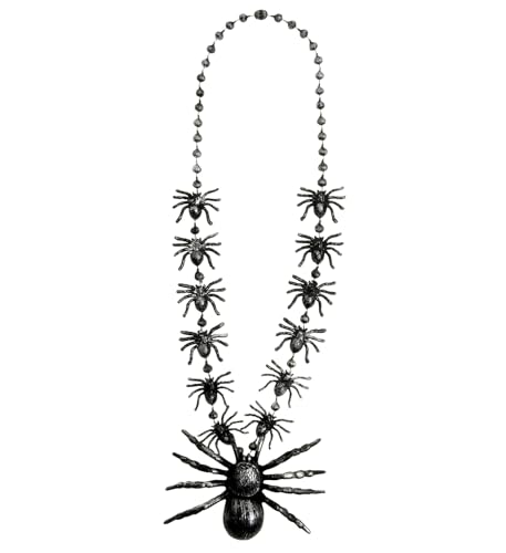 W WIDMANN MILANO Party Fashion 8598R - Halskette Spinne, 40cm, schwarz, Accessoire, Halloween, Karneval, Mottoparty von W WIDMANN MILANO Party Fashion