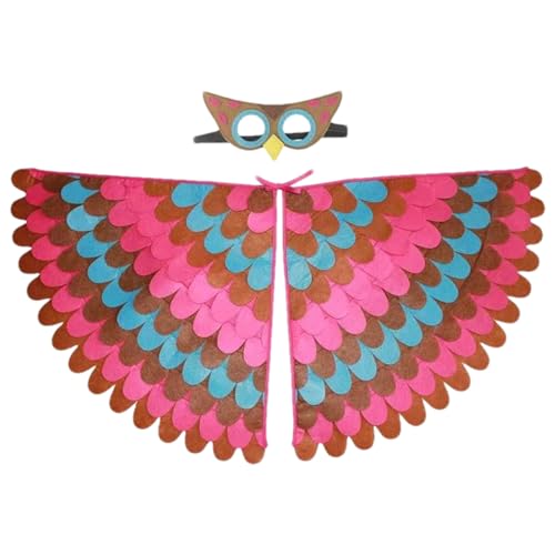 Vogelflügel-Kostüm, Vogelflügel-Kostüm, faltbare Kostümflügel, Farbverlauf – weiche und winddichte Vogelflügel, hautfreundliches Pfauen-Kostüm für Maskerade von Générique