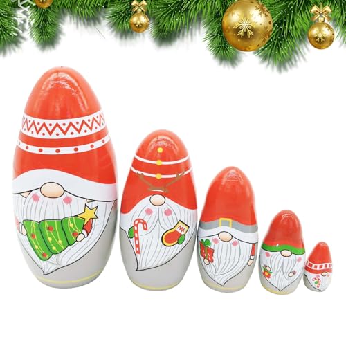 Weihnachts-Puppen – Weihnachtsdekoration, handgefertigte Satzpuppen | Set aus russischen Puppen, traditionelles Weihnachtsdekor, festliche Holzpuppen für die Dekoration der ma Weihnachts-Puppen – Weihnachtsdekoration, handgefertigte Satzpuppen | Set aus russischen Puppen, traditionelles Weihnachtsdekor, festliche Holzpuppen für die Dekoration der ma von Générique
