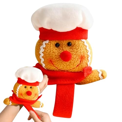 Weihnachts-Slap-Armband, Plüsch-Slap-Armbänder für Weihnachten | Spielzeug für das Handgelenk eines Gewürzmanns, kreatives und niedliches Plüschspielzeug, weiches Armband, tragbare Weihnachts-Slap-Armband, Plüsch-Slap-Armbänder für Weihnachten | Spielzeug für das Handgelenk eines Gewürzmanns, kreatives und niedliches Plüschspielzeug, weiches Armband, tragbare von Générique