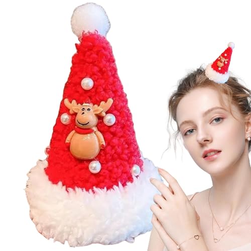 Weihnachtshaarnadeln, Haarnadel für Weihnachtshut | Haarschmuck-Clips mit glänzender Perle, leichtes Haarformwerkzeug für Themenpartys, Partys von Générique