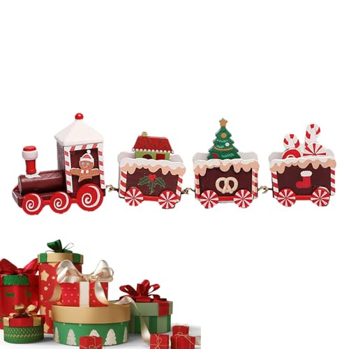Weihnachtszug-Koffer – Zugspielzeug | Weihnachtszug-Ornamente Dekoration | Weihnachtszug-Spielzeug-Set aus Holz | Weihnachtszug-Statue, -Lernspielzeug, Spielzeuge von Générique