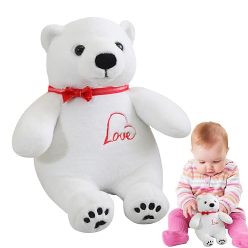 Weißer Polar Bear Plux | Kuscheltier Teddybär zum Valentinstag | Weiße Polartier-Plüschtiere tragen einen Bogen für Erwachsene zum Geburtstag Weißer Polar Bear Plux | Kuscheltier Teddybär zum Valentinstag | Weiße Polartier-Plüschtiere tragen einen Bogen für Erwachsene zum Geburtstag von Générique