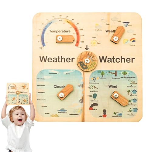 Wettertafel, Lerntafel, Wetterstation, Lernspielzeug mit Wettervorhersage, Puzzle für Kleinkinder, Wetterbrett, Wetterspielzeug aus Holz für Kleinkinder Wettertafel, Lerntafel, Wetterstation, Lernspielzeug mit Wettervorhersage, Puzzle für Kleinkinder, Wetterbrett, Wetterspielzeug aus Holz für Kleinkinder von Générique