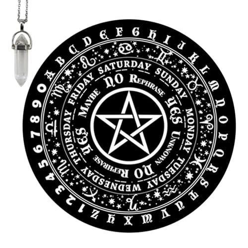 Wicca Pendeltafel – Spirituelles Kommunikationswerkzeug, Sitzungspendelmatte für paranormale Lesungen, metaphysische Wahrsagertafeln für Jugendliche und Erwachsene | Hexerbedarf von Générique
