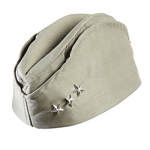 W WIDMANN MILANO Party Fashion 9512U - US-Soldat Mütze mit 3 Sternen, 2. Weltkrieg, Armee, Soldat, Hut, Kopfschmuck, Accessoire, Mottoparty, Karneval von W WIDMANN MILANO Party Fashion