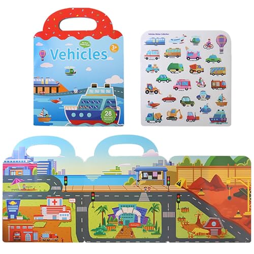 Wiederverwendbares Stickerbuch für Reise-Sticker, tragbar, wasserdicht, Dekoration für Bedürfnisse, mit Griff, frühes Lernwerkzeug Wiederverwendbares Stickerbuch für Reise-Sticker, tragbar, wasserdicht, Dekoration für Bedürfnisse, mit Griff, frühes Lernwerkzeug von Générique