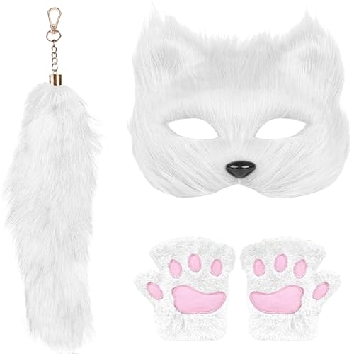 Wolf Kostüm | Tier Kostüm | Wolf Cosplay | Halloween Hallowe Maske des synthetischen Wolfs, lustige Decke und Schwanz für das Gesicht des Tierbeins Wolf Kostüm | Tier Kostüm | Wolf Cosplay | Halloween Hallowe Maske des synthetischen Wolfs, lustige Decke und Schwanz für das Gesicht des Tierbeins von Générique