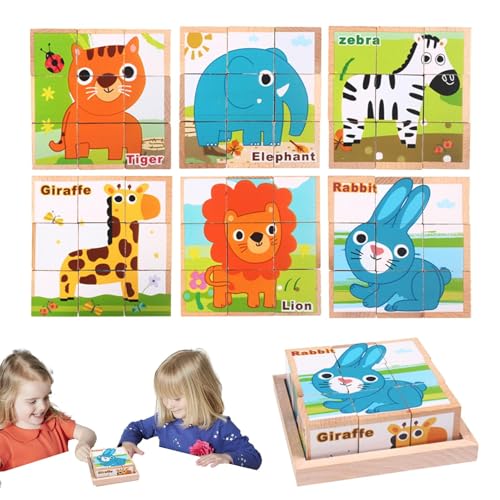 Wooden Cube Puzzle, Holzblock-Puzzle, Puzzle, Puzzle, Puzzle, Lernspielzeug mit Aufbewahrung, interaktives Lernen, Holzblocks, Puzzles für Alter von 3 – 6 Jahren Solving Skills Wooden Cube Puzzle, Holzblock-Puzzle, Puzzle, Puzzle, Puzzle, Lernspielzeug mit Aufbewahrung, interaktives Lernen, Holzblocks, Puzzles für Alter von 3 – 6 Jahren Solving Skills von Générique