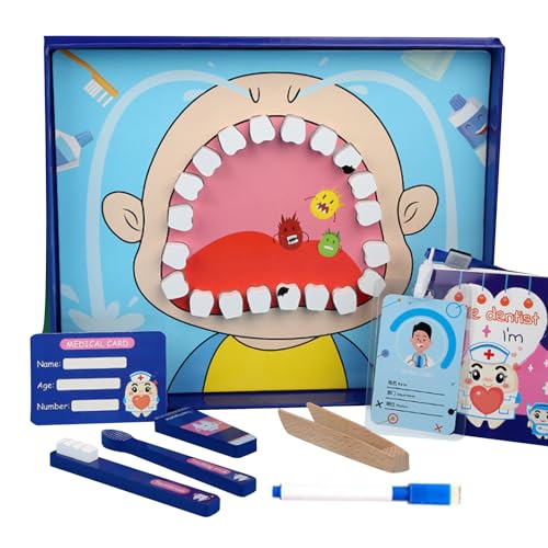 Zahnarzt-Spielset, Interaktives Kinder-Doctor Toys, Pretend Playset mit realistischen Bildungswerkzeugen und Cosplay-Requisiten für oder Mädchen ab 3 Jahren, 1 Set Zahnarzt-Spielset, Interaktives Kinder-Doctor Toys, Pretend Playset mit realistischen Bildungswerkzeugen und Cosplay-Requisiten für oder Mädchen ab 3 Jahren, 1 Set von Générique