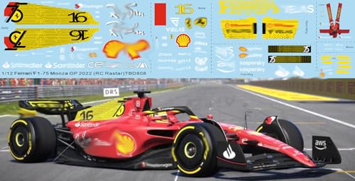 1/12 Decals kompatibel mit RC RASTAR Ferrari - 75 Leclerc to Monza GP 2022 Decal TBD808 1/12 Decals kompatibel mit RC RASTAR Ferrari - 75 Leclerc to Monza GP 2022 Decal TBD808 von Generisch