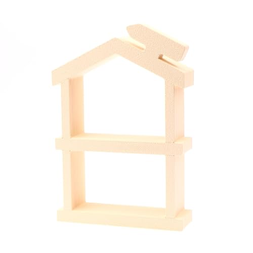 1/12 Miniatur Doppellagiges Bücherregal für Puppenhausmöbel Arbeitszimmer Dekor Spielzeug von Generisch