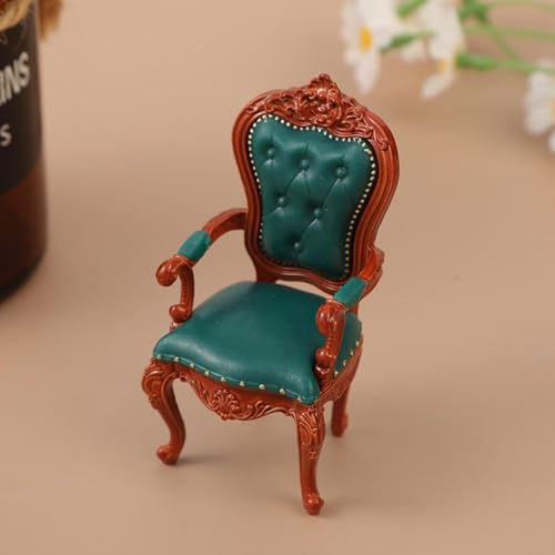 1/12 Puppenhaus Simulation Mini Sessel Modell Puppe Heim Wohnzimmer Sofa Stuhl Möbel Dekor Spielzeug Puppen Haus Zubehör von Generisch