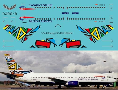 1/144 Decals kompatibel mit Boeing 737 400 British Airways special livery Decal TBD564 1/144 Decals kompatibel mit Boeing 737 400 British Airways special livery Decal TBD564 von Generisch