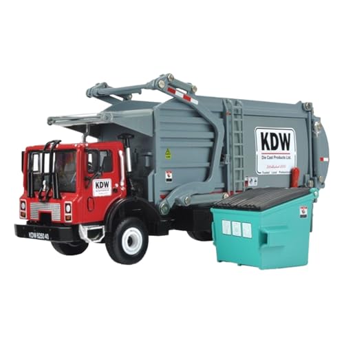1/24 Diecast Alloy Garbage Truck Model Educational Kids Toy Kinderkunst und Kunsthandwerk (Grey, One Size) von Generisch