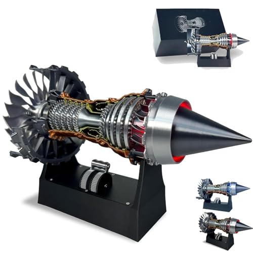 1/25 Simulation Aircraft Turbojet Engine Rotatable Model – TR900 Turbofan Engine with Light,Adjustable Speed Jet Engin𝚎 Fan11in/28cm with Light for Mechanical Lovers (blue,Finished product type) von Generisch