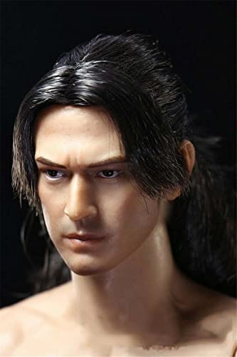 1/6 Männlicher Kopf Sculpt,1/6 Asiatisch Männlich Kopf Modell Spielzeug für 12'' Soldat Actionfigur (Bartlose Version) von Generisch