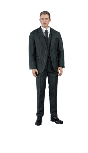 1/6 Maßstab Männliche Actionfigur Kleidung, Men's Maßgeschneidert Anzug Kleidung Business Anzug für 12 Zoll Muskel Action Figur Puppe (Gestreift) von Generisch