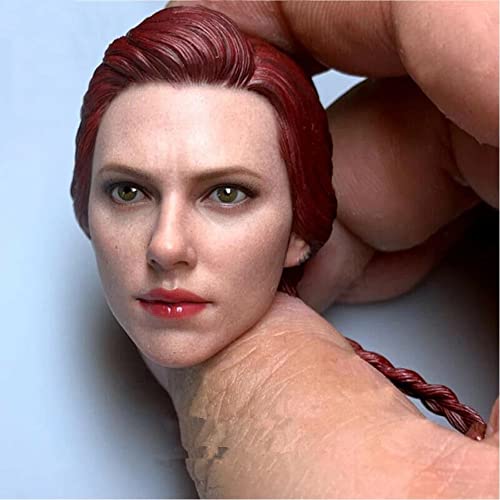 1/6 Maßstab Weibliche Kopf Skulptur, Scarlett Johansson Europäischer Mädchen Kopf Geschnitzt für 12 Zoll Actionfigur Körper(C) von Generisch