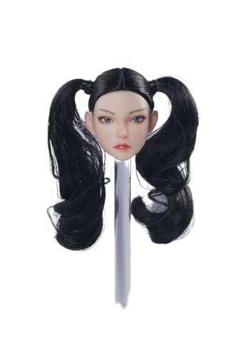1/6 Maßstab Weibliche Kopf Skulptur,Anime Frau Spiel Version Kopf Geschnitzt für 12inch Phicen TBLeague Action Figur Körper Puppe (C) von Generisch