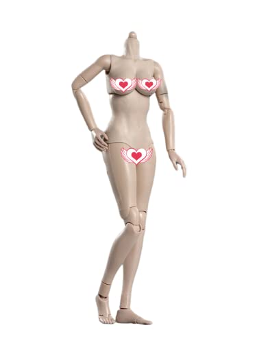 1/6 Scale Female Body,Suntan Skin Girl Flexible Half-Seamless Action Figur Körper Puppe Spielzeug Collectible (Riesige Büste) von Generisch