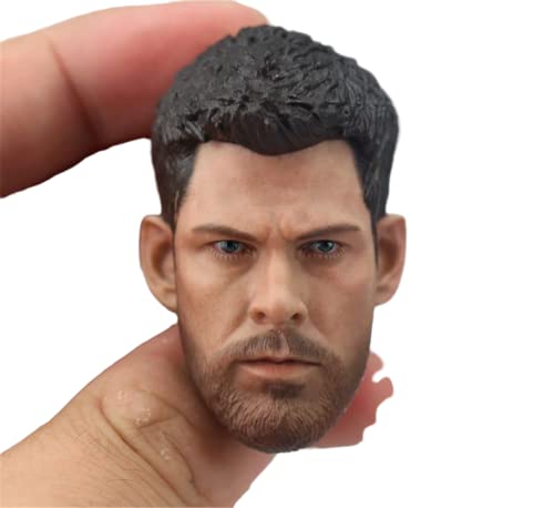 1/6 Skala Männlich Kopf Skulptur, Chris Hemsworth Europäischer Mann Kopf Geschnitzt für 12inch Action Figur Körper Puppe (B) von Generisch