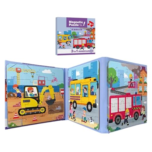 1-5 Level Kindermagnetpuzzle, Lernspielzeug für Bildungslern, 18x18x2cm, 3 in 1 Raum Kleinkinder Magnet Puzzle-Puzzle-Buch, Toddler Fun Activity, für Reiseunterhaltung und Lernen durch Spiel von Generisch