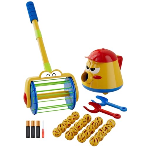 1 Satz Universelles Staubsauger Spielzeugset für Interaktives Lernspielzeug Motorischen Fähigkeiten Staubfänger und Rollenspielzeug für Kreative Aktivitäten (Yellow, One Size) von Generisch