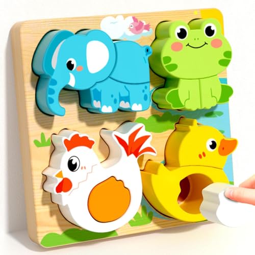 1 Set 3D Cartoon Tiere Kognitive Puzzle Früh Lernen pädagogisches Spielzeug 4-in-1 Holz Spielzeug für Kinder Geschenk 1 Set 3D Cartoon Tiere Kognitive Puzzle Früh Lernen pädagogisches Spielzeug 4-in-1 Holz Spielzeug für Kinder Geschenk von Generisch