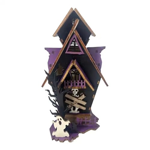 1 Set Halloween Party Herzstück Interaktive Dekoration 3D Holz Halloween Puzzle DIY Spukhaus Kit mit Licht Geister 1 Set Halloween Party Herzstück Interaktive Dekoration 3D Holz Halloween Puzzle DIY Spukhaus Kit mit Licht Geister von Generisch