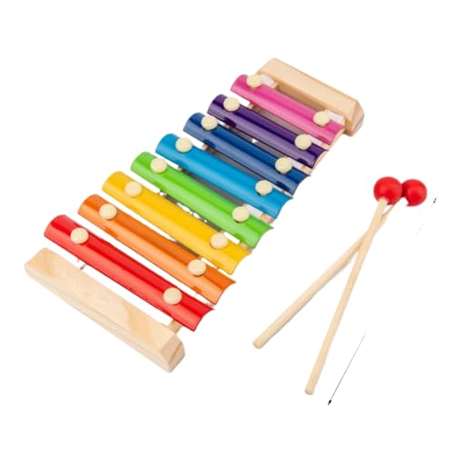 1 Set Holz Musical Kit Montessori Baby Spielzeug Xylophon Rassel Drum Bell 3D Puzzles sensorische Lern Geschenke für 0-12 Monate von Generisch