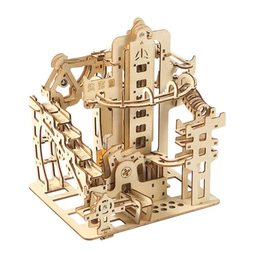 1 Set Marmor Lauf Kit 3D Holz Puzzles Elektrische Katapults pur Gerät Mechanisches Modell Wissenschaft Labyrinth 7 Bälle Montage Geschenk für Kinder 1 Set Marmor Lauf Kit 3D Holz Puzzles Elektrische Katapults pur Gerät Mechanisches Modell Wissenschaft Labyrinth 7 Bälle Montage Geschenk für Kinder von Generisch