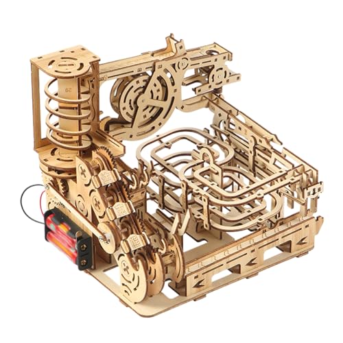 1 Set Marmor Lauf Kit 3D Holz Spirale Planke Straßen Puzzles Elektrische Katapults pur Gerät Mechanisches Modell Wissenschaft Labyrinth Montage Geschenk für Kinder 1 Set Marmor Lauf Kit 3D Holz Spirale Planke Straßen Puzzles Elektrische Katapults pur Gerät Mechanisches Modell Wissenschaft Labyrinth Montage Geschenk für Kinder von Generisch