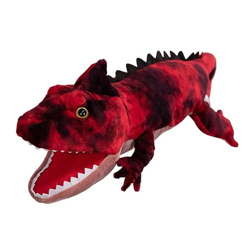 1 Stück Handpuppen, 3 Arten von Zoon (Schlangen/Krokodile/Eidechsen), weiche Tierhandpuppen für Kleinkinder, Handpuppen, Handpuppen für Kinder, Handpuppen, Spielzeug für Kinder ab 2 (Brick Red, A) von Generisch