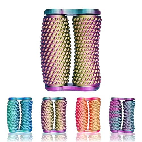 1 Stück Little Ouchies Pain Fidget – 3D Gedrucktes Spiky Roller Hand-Fidget Toy, Tragbares Pain Stim Fidget, Sensorisches Stressspielzeug für Erwachsene und Jugendliche (Lila Gold) von Generisch