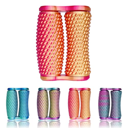 1 Stück Little Ouchies Pain Fidget – 3D Gedrucktes Spiky Roller Hand-Fidget Toy, Tragbares Pain Stim Fidget, Sensorisches Stressspielzeug für Erwachsene und Jugendliche (Rot Gold) von Generisch