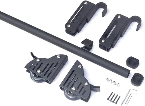 1 m - 8 m Rolling Library L Track Kit – kein L enthalten, komplettes Hardware-Set mit Teleskop-Oberrolle und Bodenrollen mit Bremsen für reibungsloses Gleiten 1 m - 8 m Rolling Library L Track Kit – kein L enthalten, komplettes Hardware-Set mit Teleskop-Oberrolle und Bodenrollen mit Bremsen für reibungsloses Gleiten von Generisch